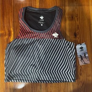 Rabbit Women's Striped Crop Top with Built-in Bra